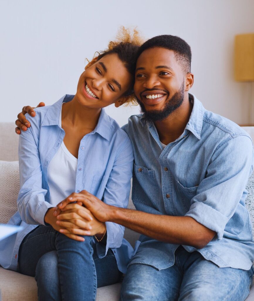 Image of a happy engaged couple